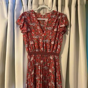 Midi Max Studio Orange Floral Dress